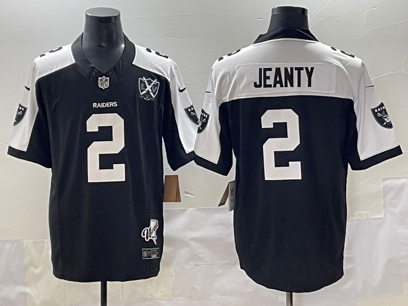 Men Oakland Raiders 2 Jeanty Black Nike 2025 Limited NFL Jersey 001